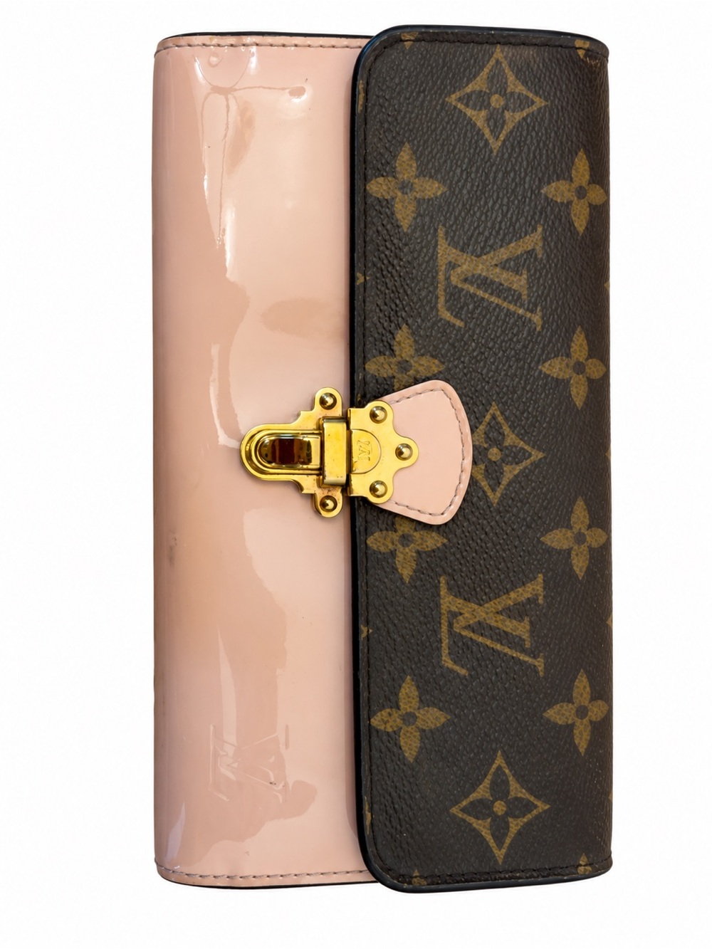 Louis Vuitton Pink Vernis and Monogram Key & Card Holder with Gold Hardware